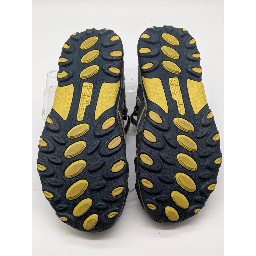 Merrell WaterPro Maipo Sport Sandals Gray Yellow Men's Size 7 Hook Loop Hiking